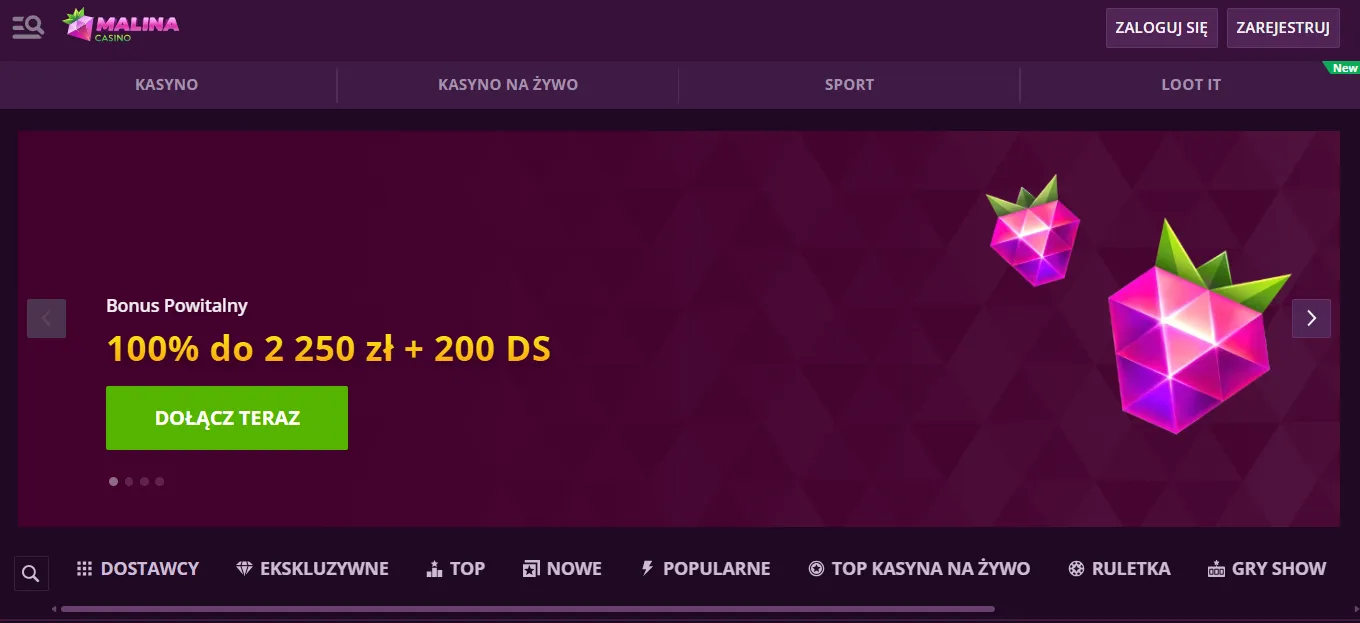 Gdzie znaleźć Malina Casino bonus bez depozytu w Polsce